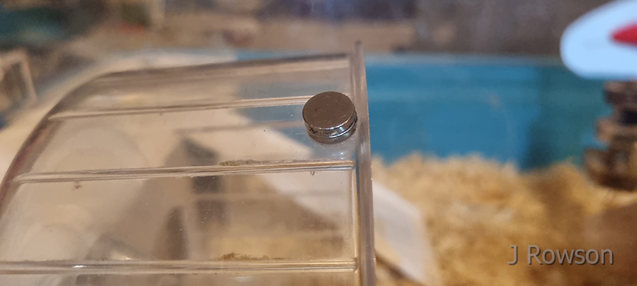 Magnet attached to diesel's wheel